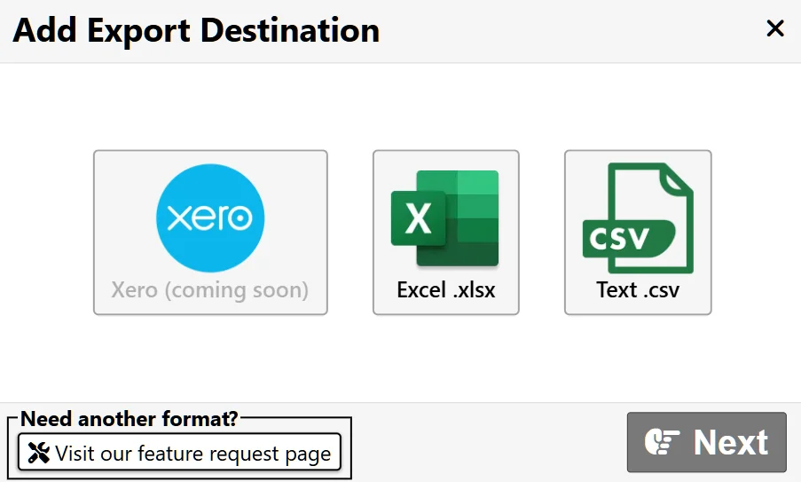Export destinations