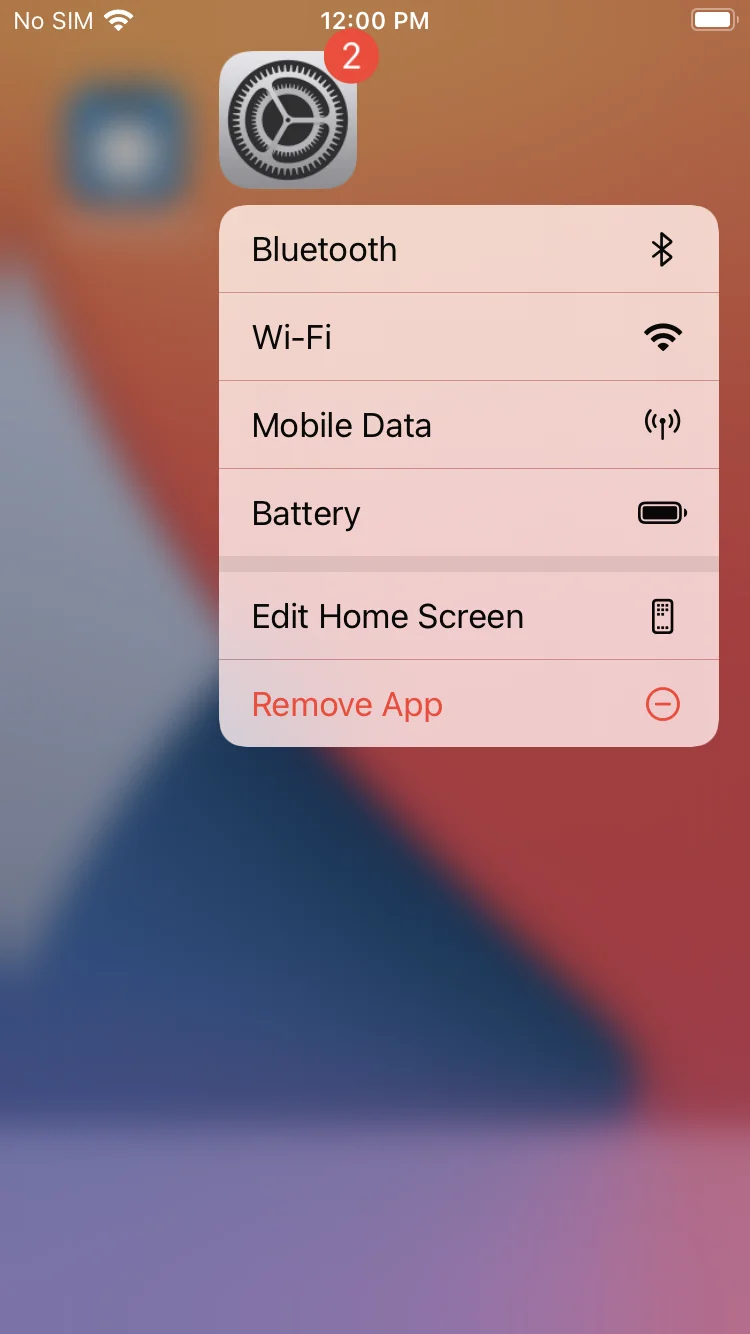 Remove all icons from home screen